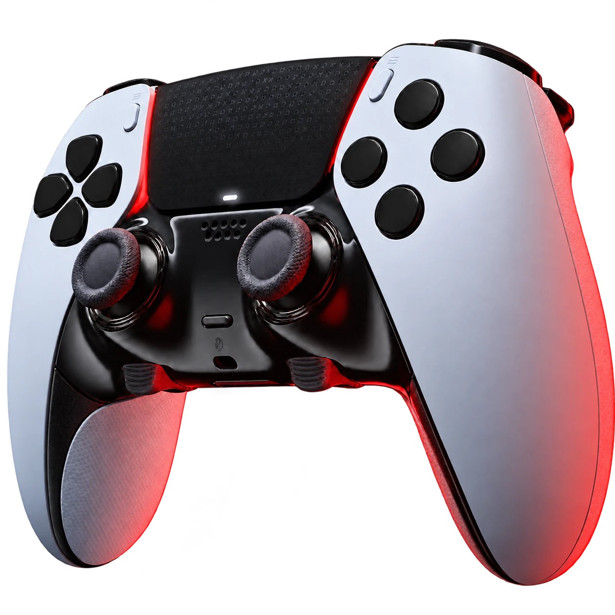 PS5 EDGEのコントローラーの左右のスティックに、NEXT EDGE MODULEを装着したイメージ